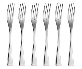 Set 6 furculite RAKI WICKED SILVER, din inox, 21,7cm