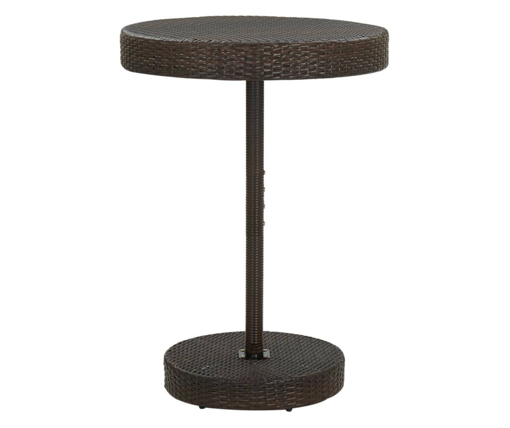 Masă de grădină, maro, 75,5 x 106 cm, poliratan