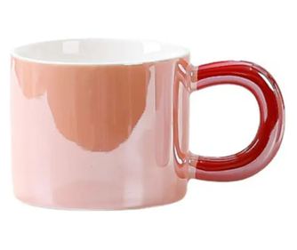 Pufo Glossy kerámia bögre teához, kávéhoz, 250 ml, piros