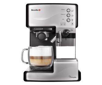 Espressor Manual cu Lapte, Prima Latte, Argintiu, Breville