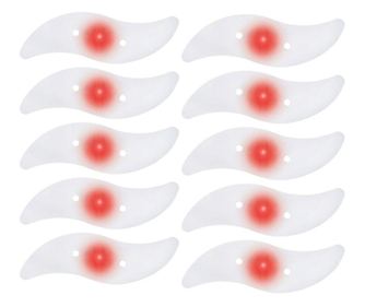 10 LED-es környezeti lámpa készlet 3 világítási móddal kerékpárhoz, piros