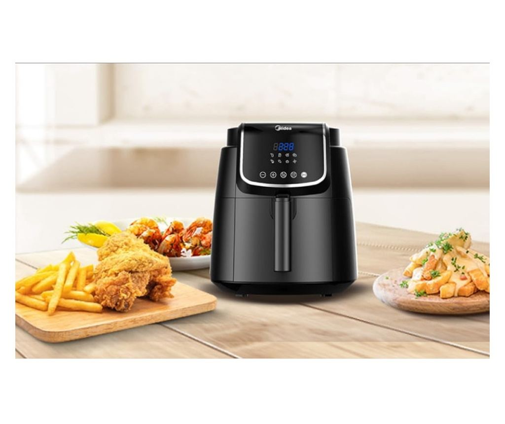 Friteuza cu aer cald Midea MF-CN35C2, 1500W, Digital, 8 programe, 3.5 l, Timer, Negru — imaginea 6