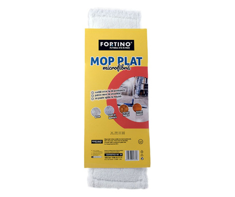 Mop plat Fortino, microfibra + maner telescopic 1-1.5m