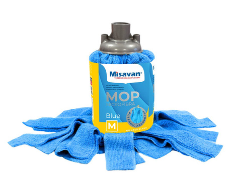 Rezerva mop Misavan, microfibra, Blue, marime M