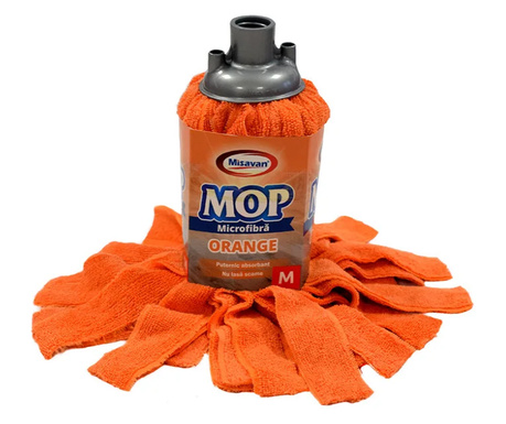 Rezerva mop Misavan, microfibra, Orange, marime M