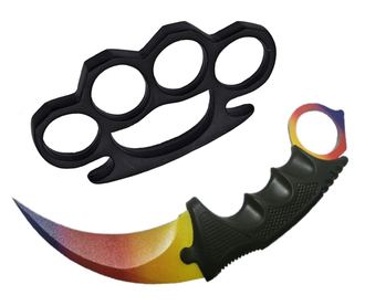 Kutija za samoobranu i Karambit nož 18,5 cm IdeallStore®, korice uključene