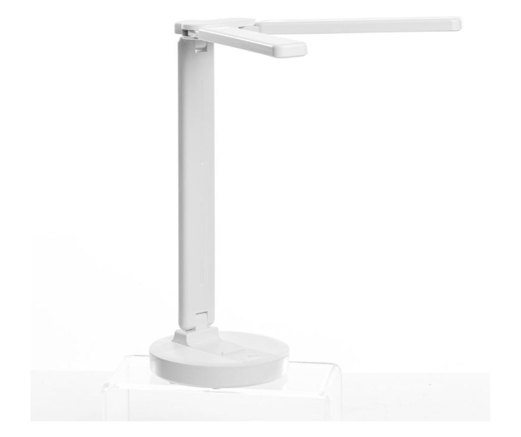 Lampa birou LED Fixxia F3, 2 brate, incarcare USB, touch, control luminozitate, lumina calda, neutra, rece, si felicitare de sez - 4