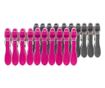 Set carlige de rufe 20 buc cu capete rotunjite, gri-roz, VELKEA thumbnail 1