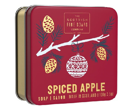 Sapun de lux Spiced Apple, 100 g, in cutie metalica