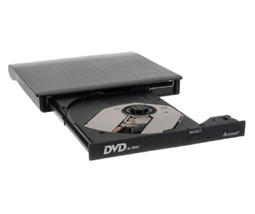 Unitate externa CD/DVD-reader, CD-writer, IZOXIS, USB 3.0 Negru