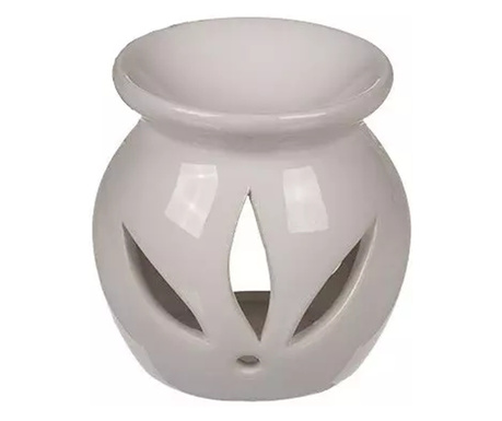 Arzator din ceramica pentru lamanari sau uleiuri esentiale, Gonga® Alb