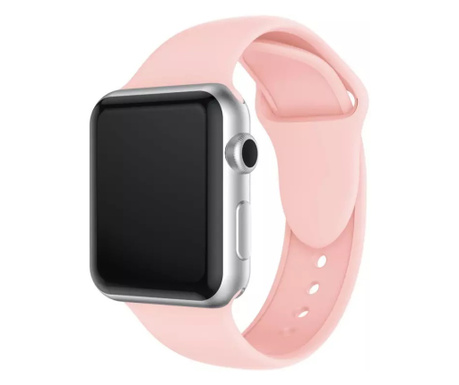 Curea compatibila Apple Watch 1/2/3/4, silicon, 38/40mm Roz Pink