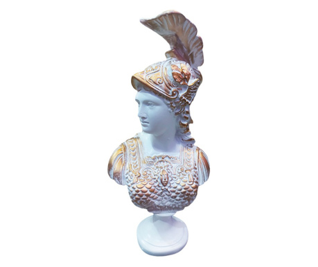 Statueta Decorativa, Bust femeie soldat, Alb, 32 cm, DO23X