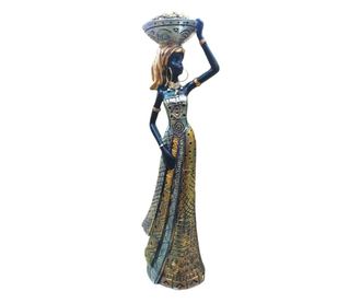 Statueta Decorativa, Africana, Argintiu, 32 cm, LY231905