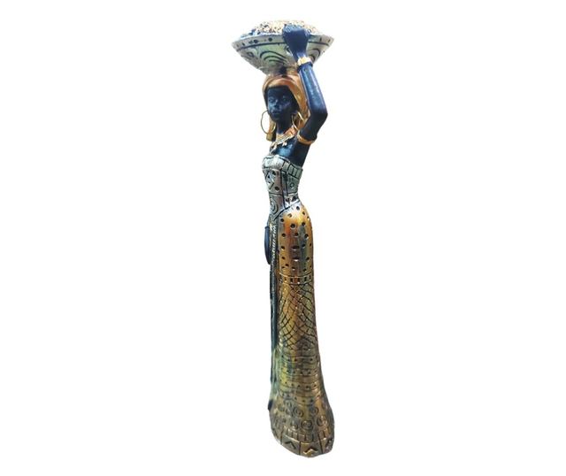 Statueta Decorativa, Africana, Argintiu, 32 cm, LY231905