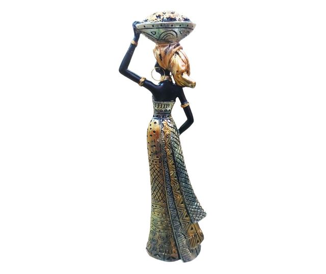 Statueta Decorativa, Africana, Argintiu, 32 cm, LY231905