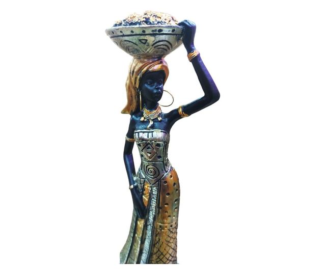 Statueta Decorativa, Africana, Argintiu, 32 cm, LY231905