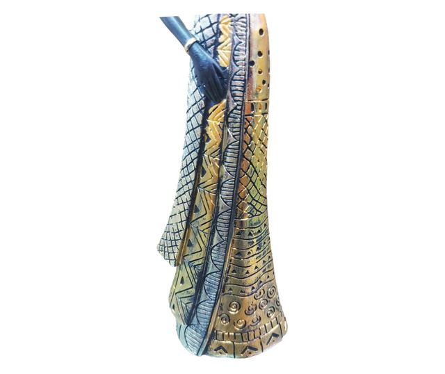 Statueta Decorativa, Africana, Argintiu, 32 cm, LY231905