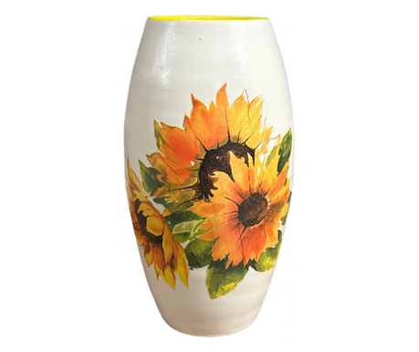 Vaza ceramica cu floarea soarelui, 25 cm