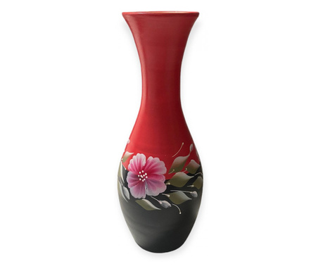 Vaza ceramica moderna, eleganta, pictata manual, 44 cm