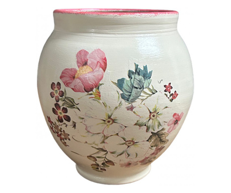 Vaza ceramica moderna, buchet