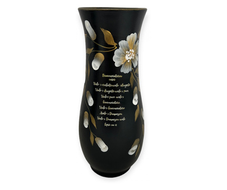 Vaza ceramica, pictata, Binecuvantarea casei, 40 cm