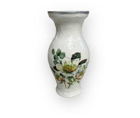 Vaza ceramica, model vintage, buchet, 26cm