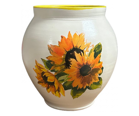 Vaza ceramica moderna cu floarea soarelui
