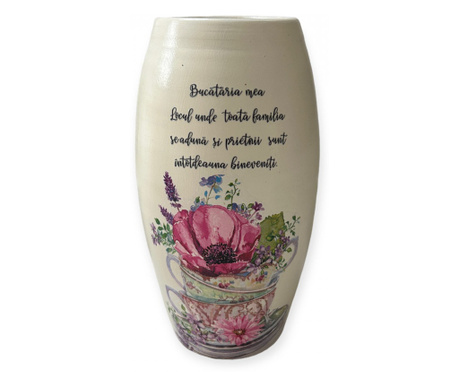 Vaza din ceramica, buchet, BUCATARIA