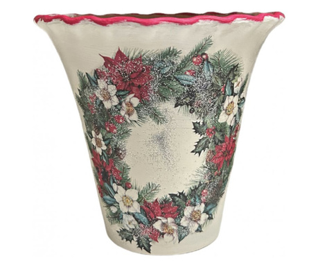 Vaza ceramica de Craciun, 20 cm