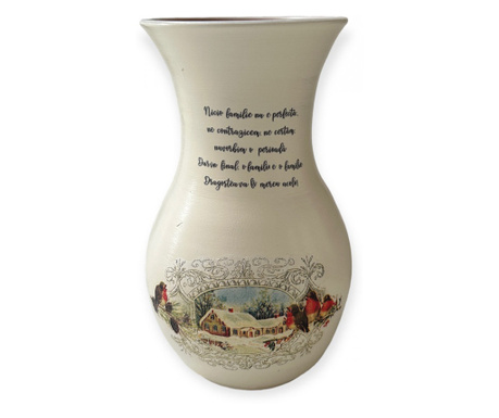 Vaza ceramica cu mesaj superb, DRAGOSTEA