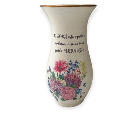 Vaza ceramica mare, buchet, SORA