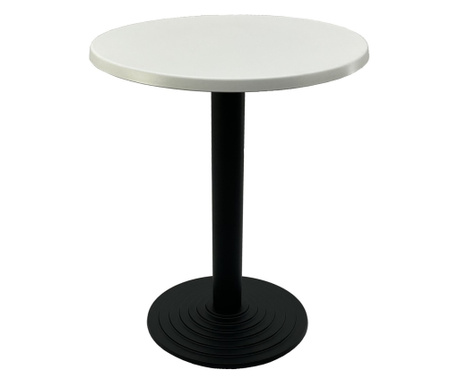 Masa pentru cafenea rotunda D60xh74cm Raki Uni Art, blat werzalit si picior metalic negru