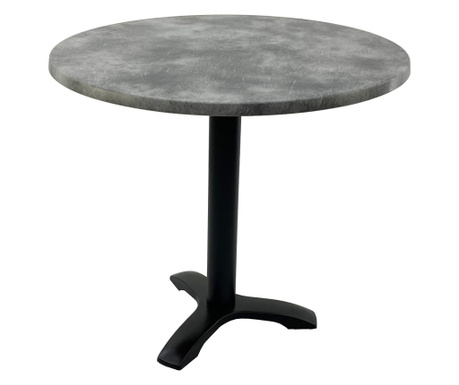 Masa pentru restaurant rotunda D80xh74cm, Raki Copperfield, blat werzalit si picior negru din metal