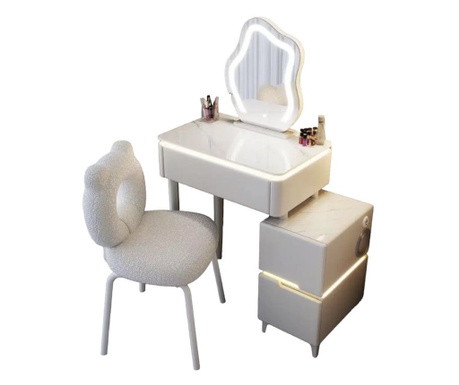 Set toaletni stolić, komoda, led rasvjeta i zvučnici, 60x76h cm