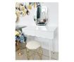 Set ženski toaletni stolić i LED ogledalo 80x76 cm bijele boje