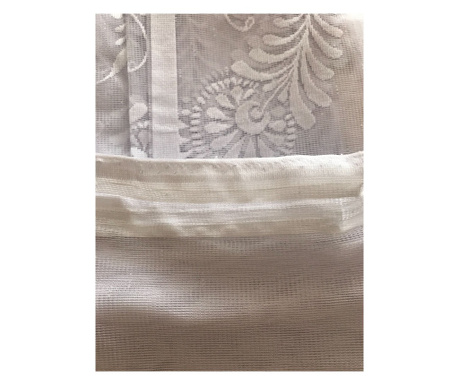 Készre varrt függöny Paprocije A657-40, 160x400 cm, fehér, csipke