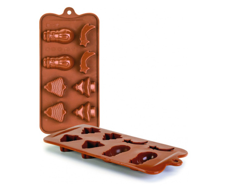Shape csokoládék Bili-Flexible Csokoládé, szilikon, 10,5x21x2,5 cm, barna