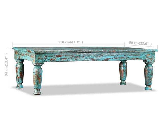 Stolić za kavu, 110x60x34 cm, reciklirano masivno drvo