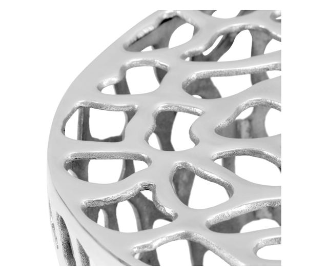 Stolić za kavu, srebrni, 70 x 30 cm, lijevani aluminij