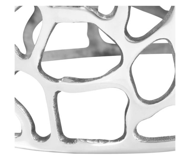 Stolić za kavu, srebrni, 70 x 30 cm, lijevani aluminij