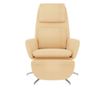 Sedež za sprostitev s taburejem, krem, mikrovlakna thumbnail 4