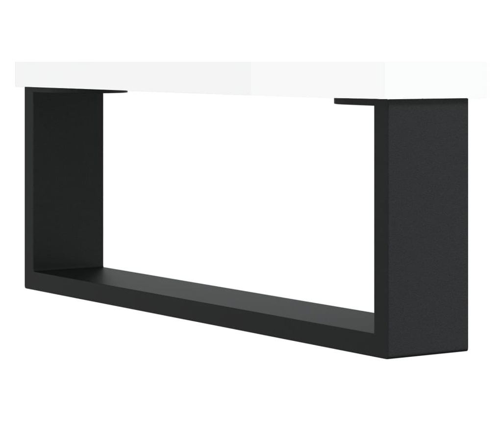 TV komoda, bijela visokog sjaja, 150x30x50 cm, kompozitno drvo - 10