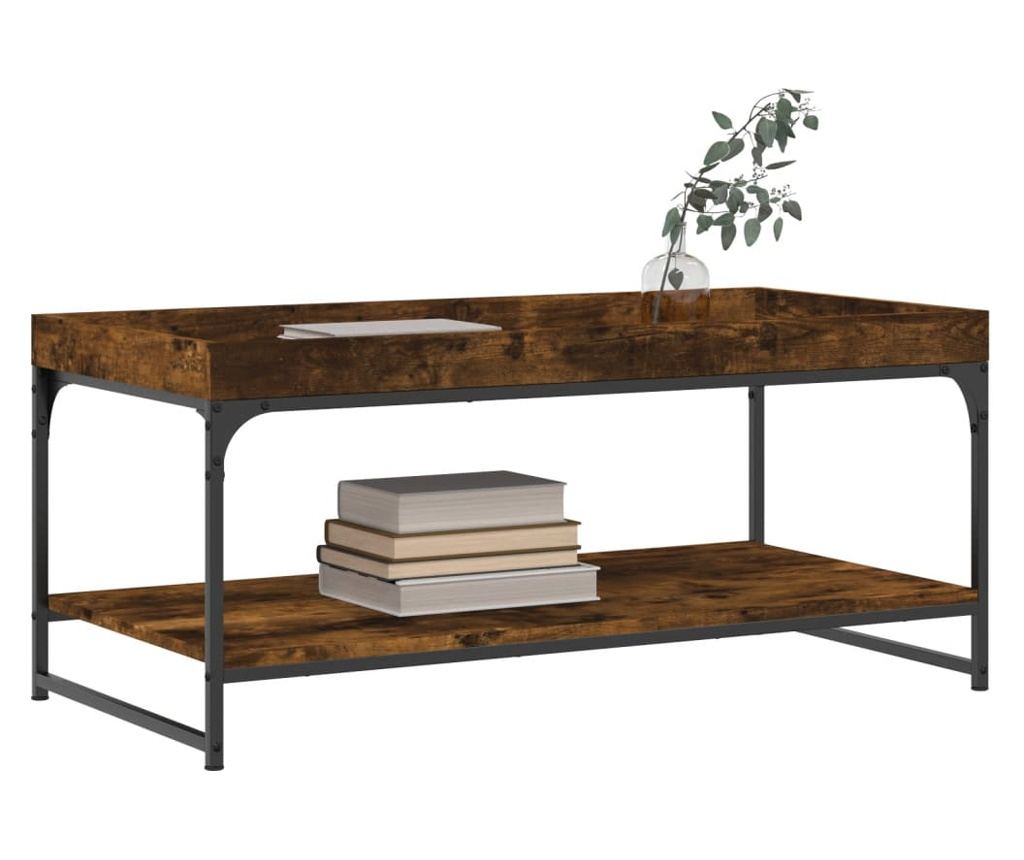 Stolić za kavu, dimljeni hrast, 100x49x45 cm, obrađeno drvo - 3