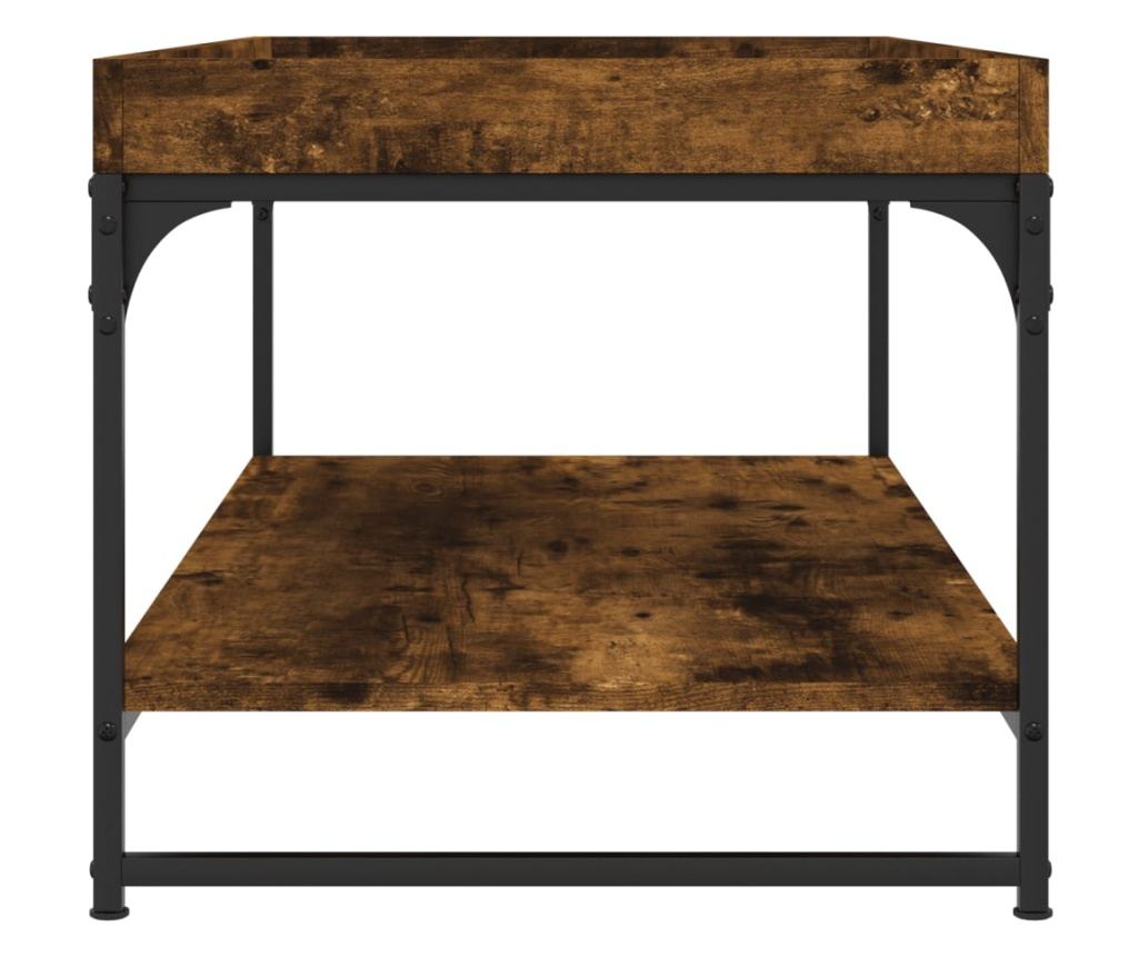 Stolić za kavu, dimljeni hrast, 100x49x45 cm, obrađeno drvo - 5