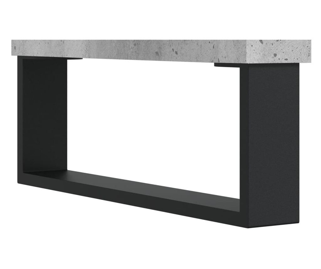 Komoda, betonsko siva, 69,5x34x90 cm, kompozitno drvo - 12