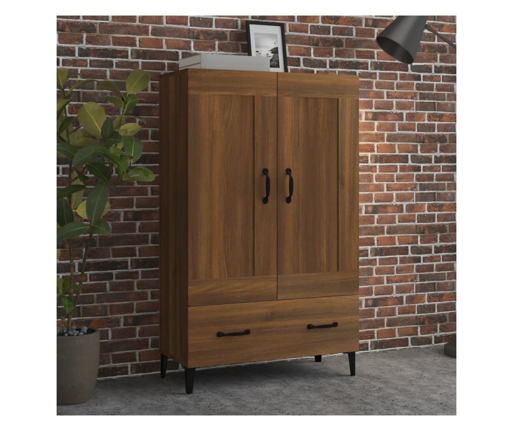 Visoka omara, rjav hrast, 70x31x115 cm, Konstrukcijski les - 21