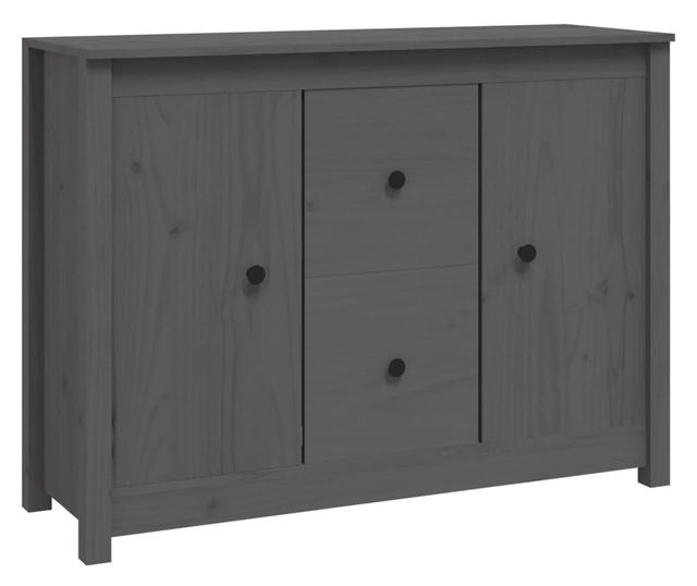 Stojalo, sivo, 100x35x74 cm, masivno borovo les.