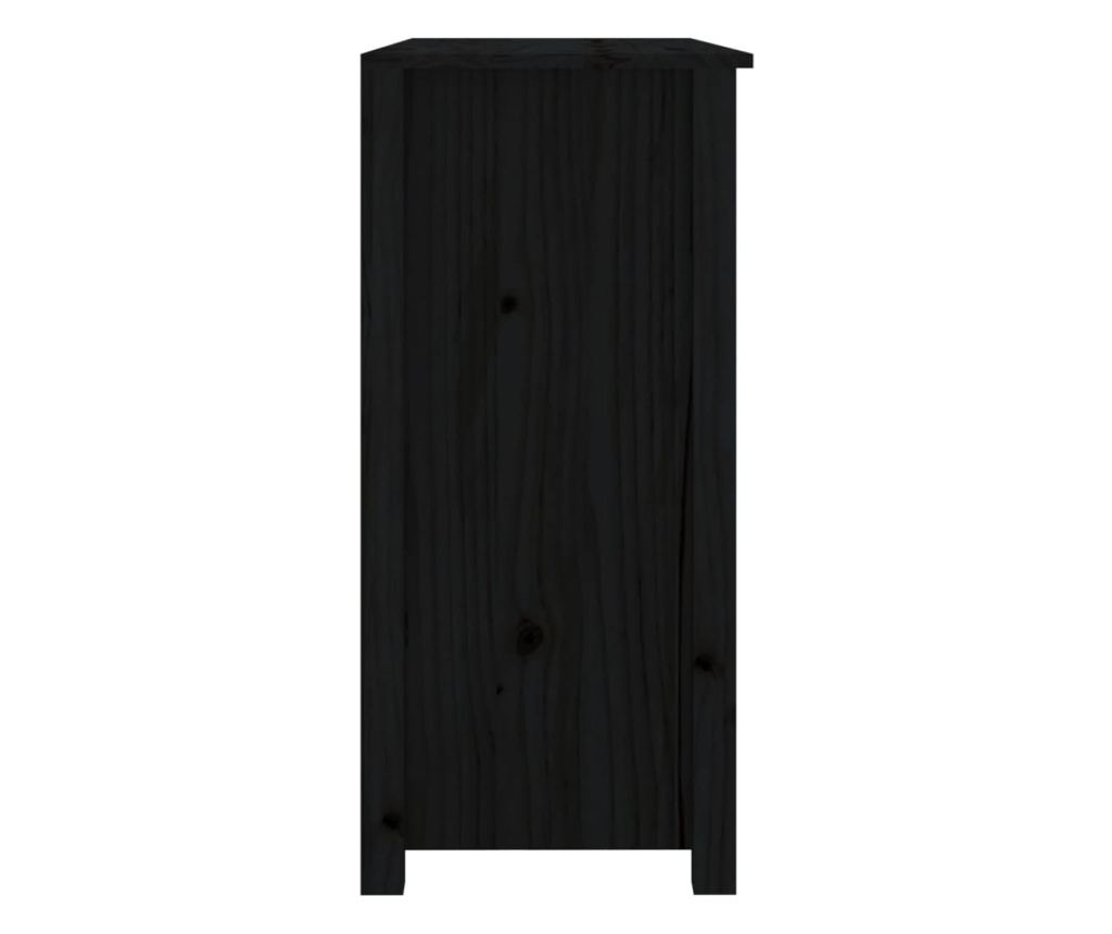 Omarica, črna, 100x35x74 cm, masivni borovec - 4