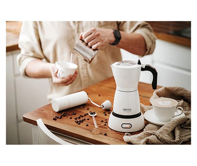 Cafetiera electrica pentru moka Camry CR 4415W, Capacitate 300 ml